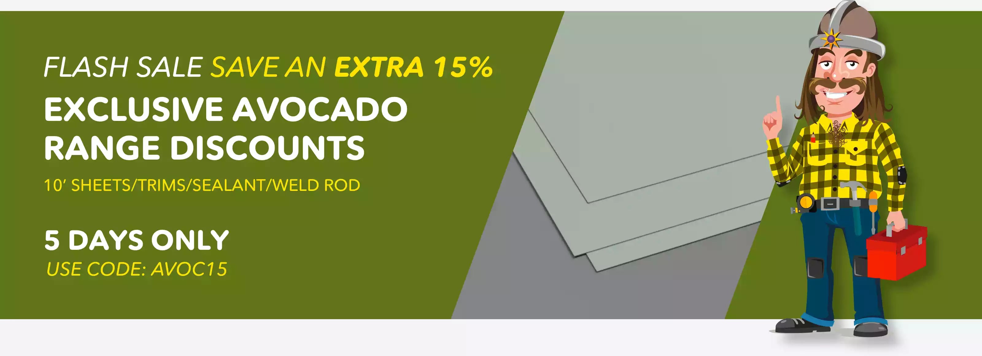 Flash Sale Avocado PVC Cladding Range