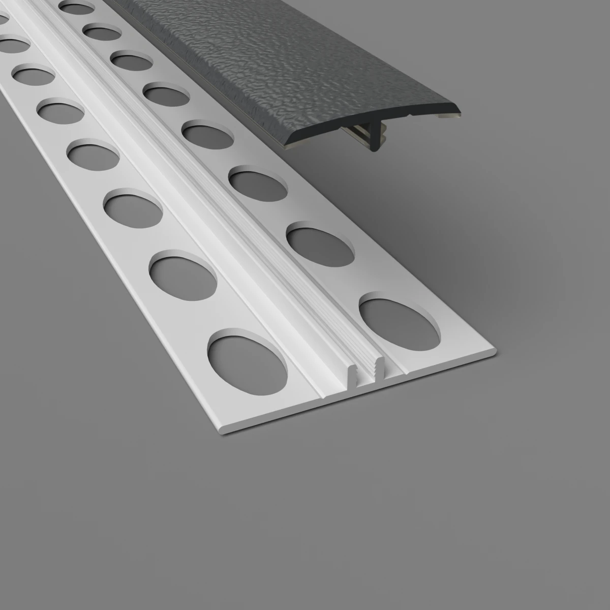 Wall Protection 2-Part H Divider Trim Battleship Grey